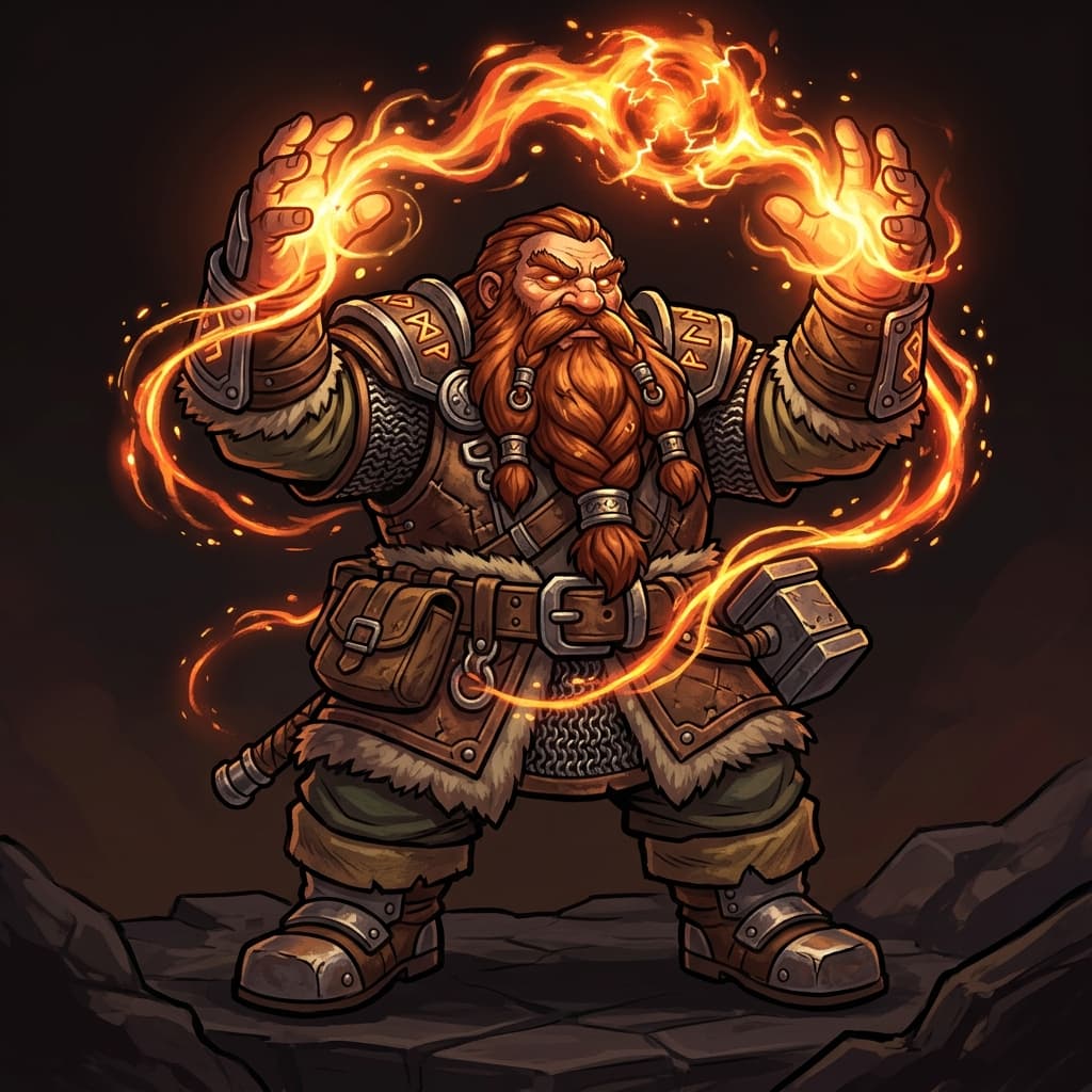 Dwarf Mage card.